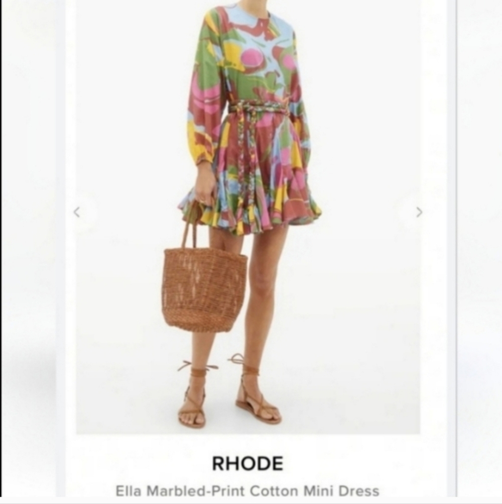 RHODE ELLA DRESS MARBLE PRINT - Picture 2 of 7